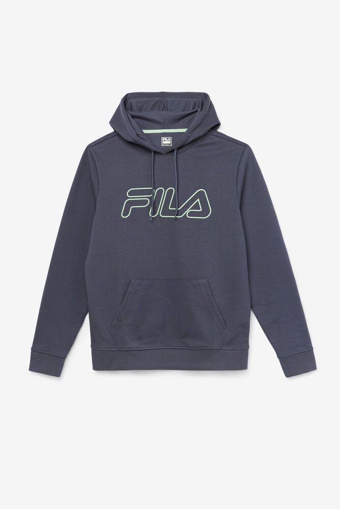 Fila Hoodie Mens Grey Leonidas - Ireland 92638-JTQX